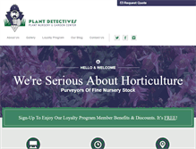 Tablet Screenshot of plantdetectives.com